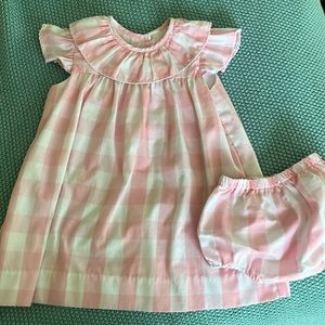 Classic pink and white checkered dress